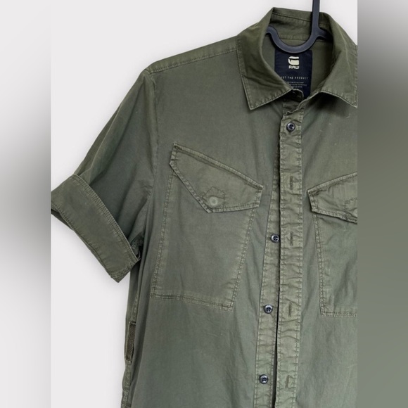 G Star Raw utility shirt dress army olive green size XXS - Picture 2 of 2